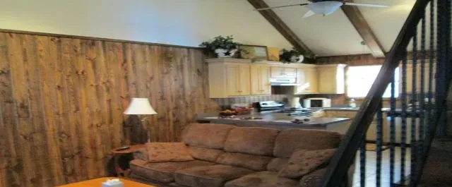 Cabin 10 living area below the loft